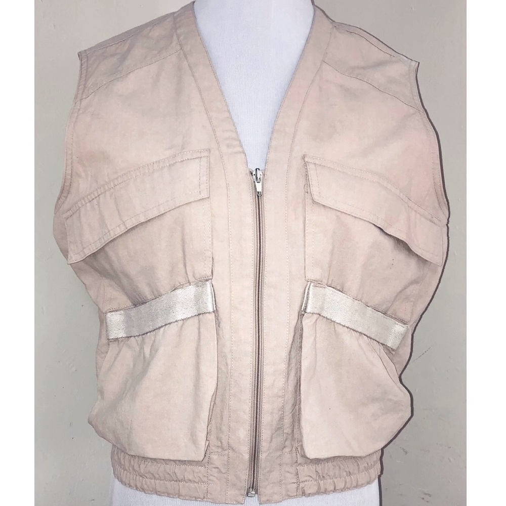 Pheasant Hill Collection Khaki Zip Front Bird Hunting Style Vest, UNISEX Sz Lg